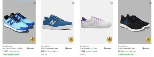Image of New Balance Men’s Casual Shoes at minimum 60% Discount