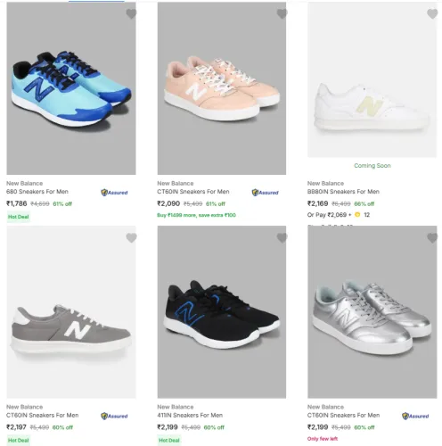 Image of New Balance Men’s Casual Shoes @ Minimum 60% Discount