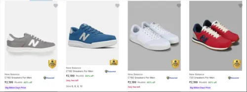 Image of New Balance Men’s Shoes at minimum 60% Discount