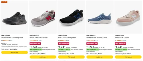 Image of New Balance Women Shoes at minimum 77% Discount
