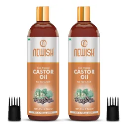 Newish Cold Pressed Castor Oil for Hair Growth, Skin & Eyebrows |Pure & Organic Arandi Oil |Promotes Thicker, Longer Hai