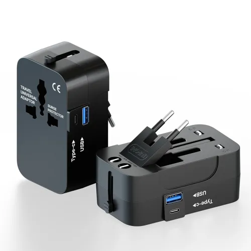 Image of NEWVANGA Universal Travel Adapter (All-in-One, USB + Type-C)