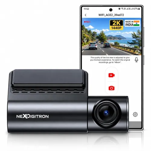 Image of NEXDIGITRON ACE 2 Car Dash Cam with Native 2K 1440P Recording, Display Screen