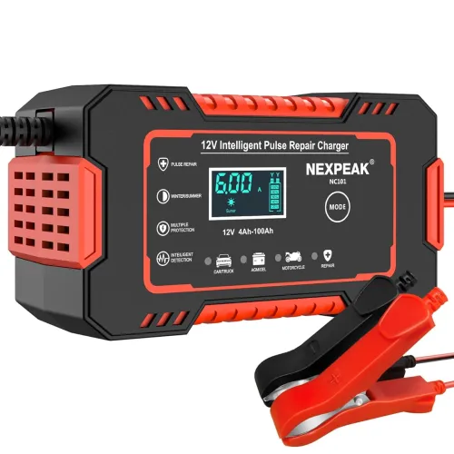 Image of NEXPEAK 12V 6A Smart Car Battery Charger & Maintainer
