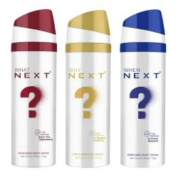 Next Care What Why When Body Spray Combo Pack of 3 (200ml Each)
