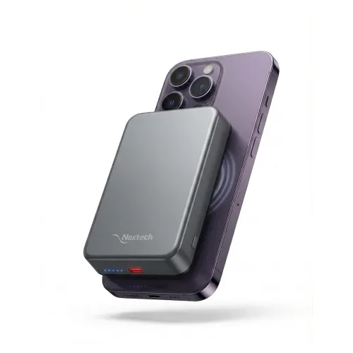 Image of Nextech 10000mAh MagSafe Wireless Power Bank, 15W Wireless Charging for iPhone 16/15/14/13/12, 22.5W Fast Charging, USB-