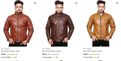 Image of N F Traders Men's Jackets upto 81% Discount | Starting at ₹408