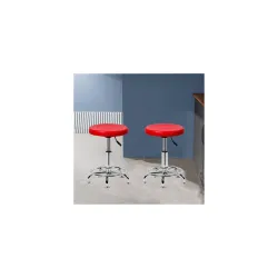 Ngfc Doctor Stool with Adjustable Height, Wheels and Bonded Leather Upholstery, Sitting Stool for Home & Office
