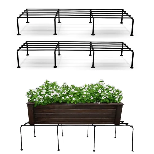 Image of NH10 DESIGNS 24-Inch Plant Stand, Anti-Rust Metal and Ideal for Plant Stands for Outdoor Balcony, Indoor Living Room, Fl