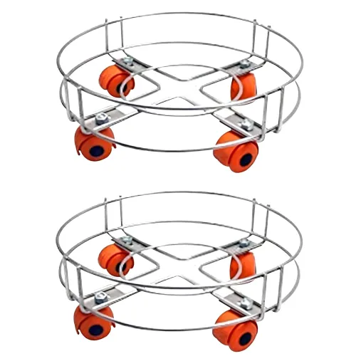 Image of NH10 DESIGNS Stainless Steel Cylinder Trolley