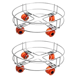 NH10 DESIGNS Stainless Steel Cylinder Trolley