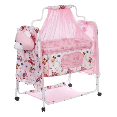 Image of NHR Cozy New Born Baby Cradle, Baby Swing, Baby Jhula, Baby Palna, Baby Bedding, Baby Bed, Crib, Bassinet with Mattress,