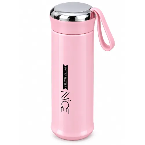Image of NiCE Water Bottle, Pink, 20 cm, Leak Resistant with Wrist Strap