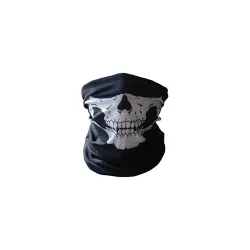 NIKAVI Black Seamless Skull Face Tube Mask - Pack (2)