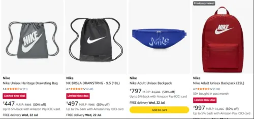 Image of Nike Backpack up to 50% Discount