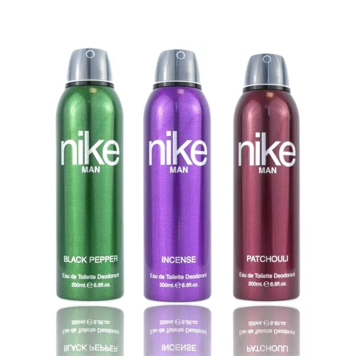 Image of Nike Black Pepper Incense Patchouli Deodorant Spray for Men Pack 3