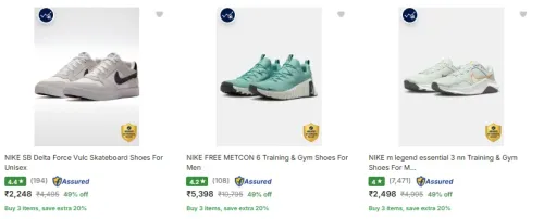Image of NIKE Footwear at minimum 40% Discount