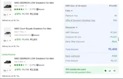 Nike Loot Flat 50% Off + Buy More Save More + 15% Bank offer + 50x Supercoin Discount