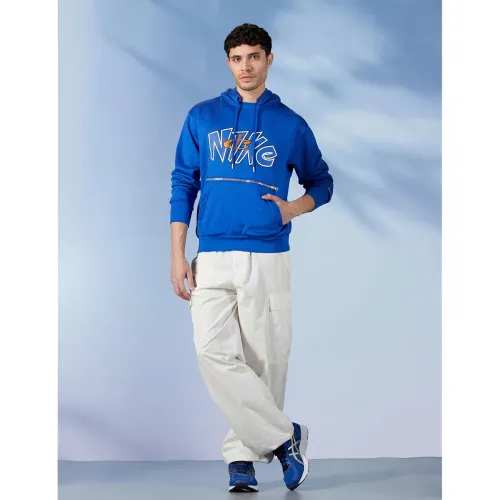 Image of Nike Men Leather Hooded Neck Sweatshirt