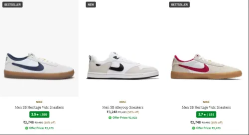Image of Nike men's shoes at minimum 50% Discount 