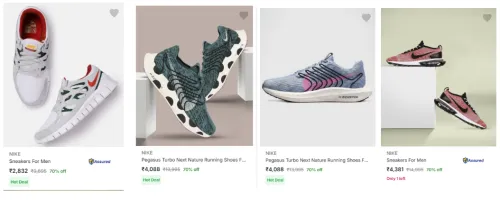 Image of Nike Men's Shoes at minimum 70% Discount