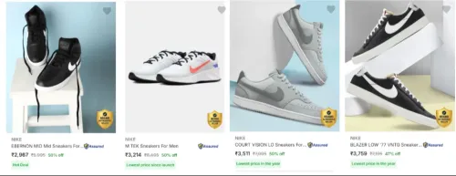 Image of Nike Men’s Sneakers upto 50% Discosunt