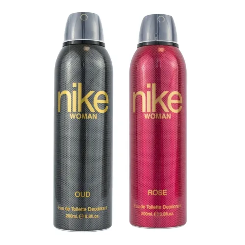 Image of Nike Unisex Oud + Rose Deodorant Spray For Woman- Pack Of 2 (200Ml Each)