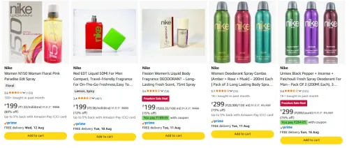 Image of Nike Perfume at minimum 70% Discount