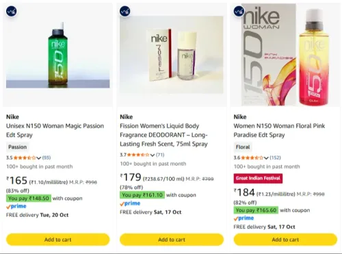 Image of NIKE Perfume upto 83% Discount