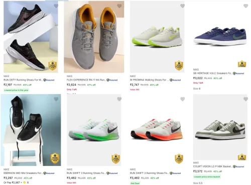 Image of Nike Premium Men's Sneaker: Flat 47% off + Extra ₹400 Off with 8 Supercoin 