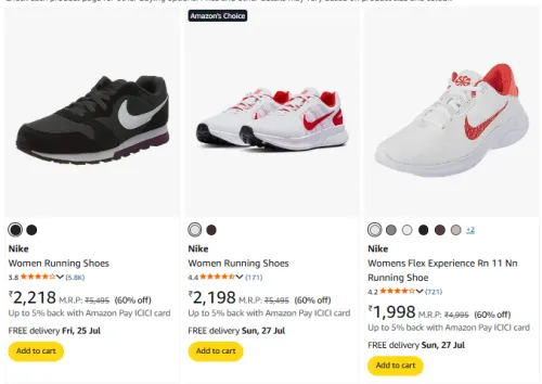 Image of Nike Shoes Minimum 60% Discount