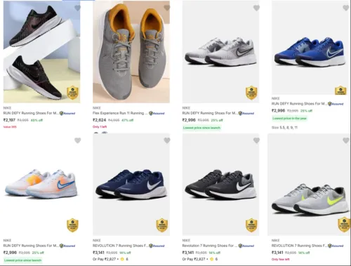 Image of Nike Sneakers Triple Offer Flipkart