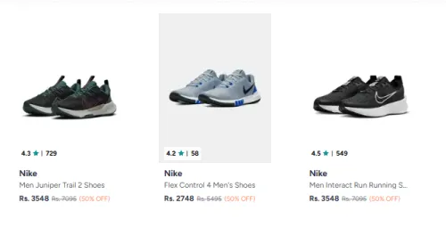 Image of Nike sports shoes at minimum 50% Discount
