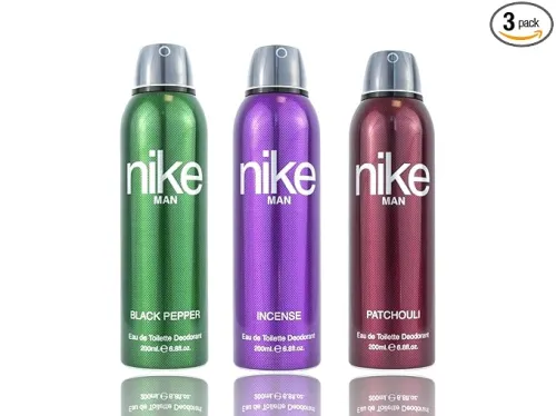 Image of Nike Unisex Black Pepper + Incense + Patchouli Fresh Spray For Man - Pack Of 3