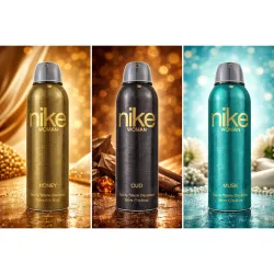 Nike Woman Deodorant Spray Pack of 3 – Honey, Oud & Musk Long Lasting Fragrance Body Spray for Women | 24H Freshness | 2