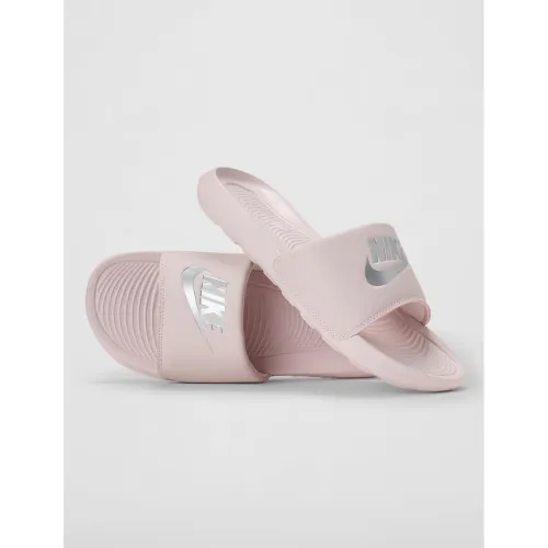 Image of Nike womens ROSE / METALLIC SILVER-BARELY ROSE Slides