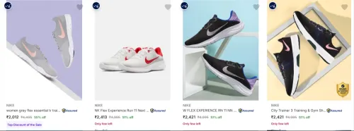 Image of NIKE Women's Sports Shoes at minimum 50% Discount