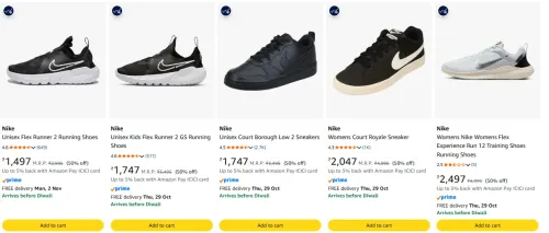Image of Nike women's Sports Shoes at minimum 50% Discount