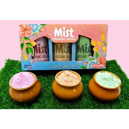Image of Niku Holi Colour - Herbal Organic Holi Gulal, Pack of 3-80gm
