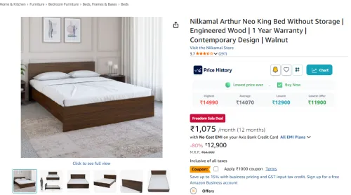 Image of Nilkamal Arthur Neo King Bed
