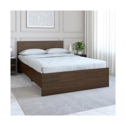 Image of Nilkamal Arthur Wooden Double Bed Without Storage