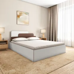 Nilkamal Bruce Wooden King Bed with Box Storage Engineered Wood 4 Big Compartments 