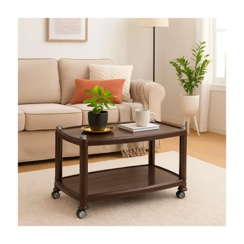 Image of Nilkamal CENTBL5 Plastic Contemporary Center Table (Weather Brown)
