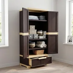 Nilkamal Freedom FMDR1BE Plastic Storage Wardrobe with 1 Bottom Drawer 