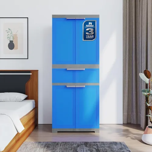 Image of Nilkamal Freedom FMDR2BE Plastic Storage Cabinet 