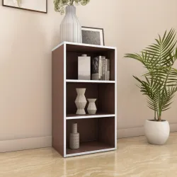 Nilkamal Halo 3 Tier Engineered Wood Free Standing Book Shelf Cabinet with Open Shelf | 1 Year Warranty | Legno Oak