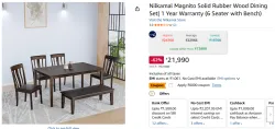 Nilkamal Magnito 6-Seater Dining Set