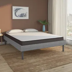 Nilkamal Sleep King Size Velvette Upholstered Bed with Lite Dual Comfort