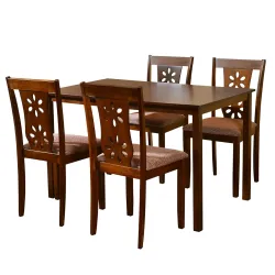 Nilkamal Sutlej 4-Seater Rubberwood Dining Set