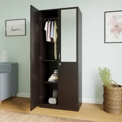 Nilkamal Willy Neo 2 Door Wooden Wardrobe With Mirror for Bedroom